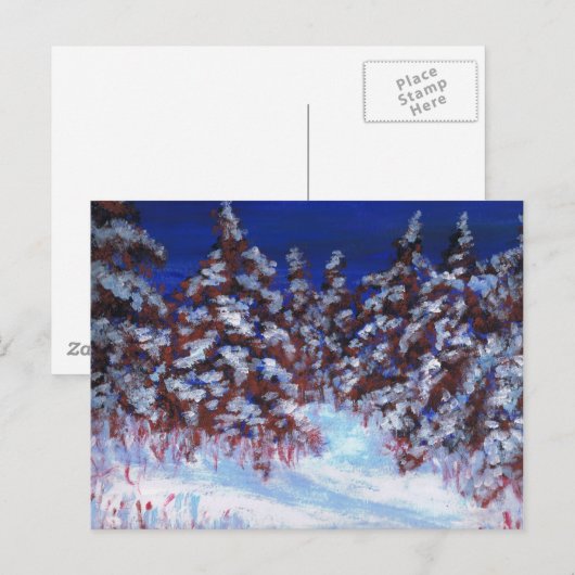 winterbos briefkaart (Voorkant / Achterkant)