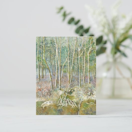 winterbos briefkaart (Staand voorkant)