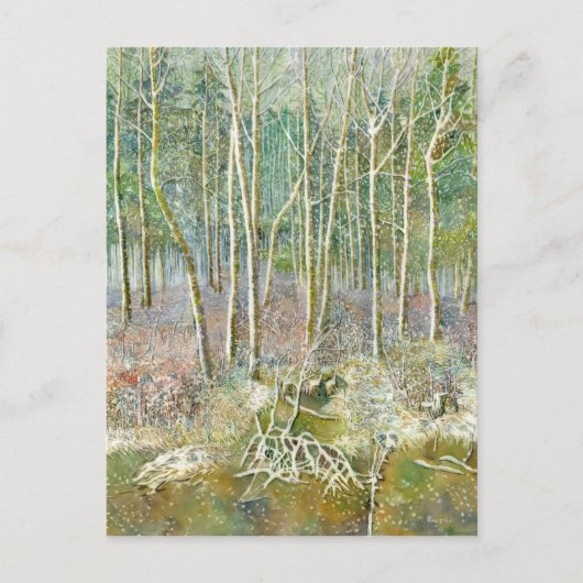 winterbos briefkaart (Voorkant)