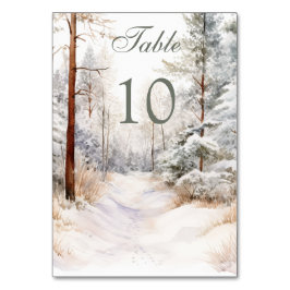 Winterbos bruiloft kaart