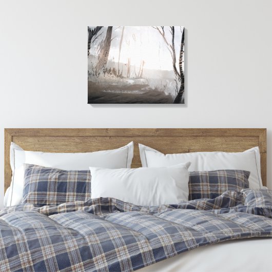 Winterbos Canvas Afdruk (Insitu (Slaapkamer))