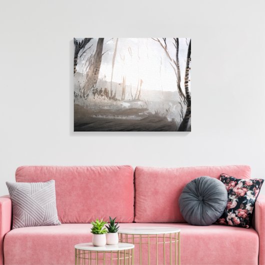 Winterbos Canvas Afdruk (Insitu (Woonkamer))