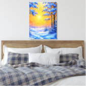 Winterbos Canvas Afdruk (Insitu (Slaapkamer))