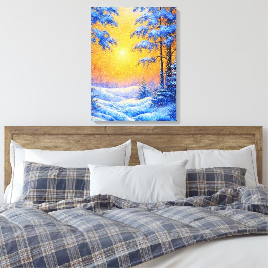 Winterbos Canvas Afdruk (Insitu (Slaapkamer))