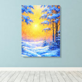 Winterbos Canvas Afdruk (Insitu (Houten vloer))