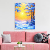 Winterbos Canvas Afdruk (Insitu (Woonkamer))