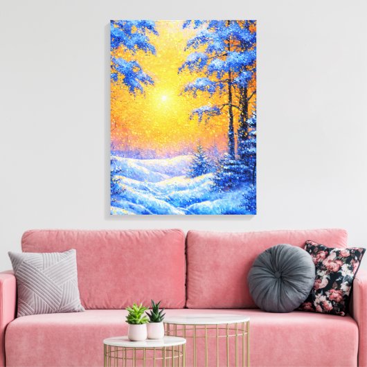 Winterbos Canvas Afdruk (Insitu (Woonkamer))