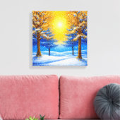 Winterbos Canvas Afdruk (Insitu (Woonkamer))