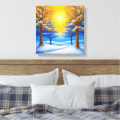 Winterbos Canvas Afdruk (Insitu (Slaapkamer))