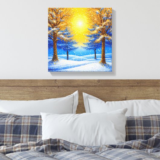 Winterbos Canvas Afdruk (Insitu (Slaapkamer))