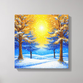 Winterbos Canvas Afdruk