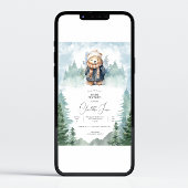 Winterbos Cute Beer Baby Shower Uitnodiging