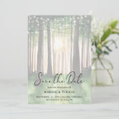 Winterbos | De Robuuste Lichten van het Koord spar Save The Date (Staand voorkant)