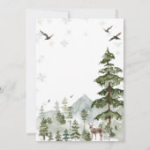 Winterbos dennenbomen koud buiten Baby shower Kaart (Achterkant)