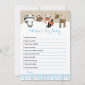 Winterbos Dieren Vernissen voor Baby (blauw) Kaart (Voorkant)