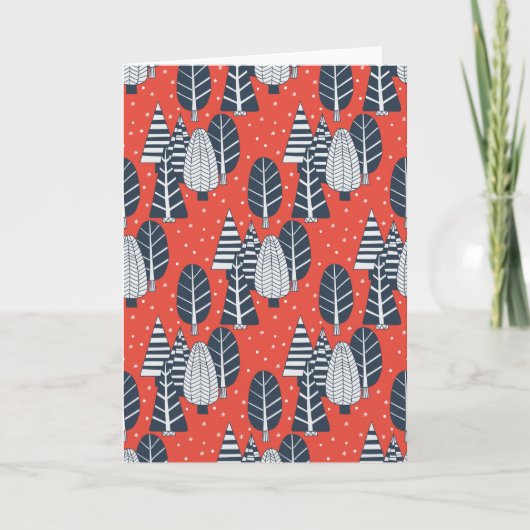 Winterbos Feestdagen Kaart (Voorkant)