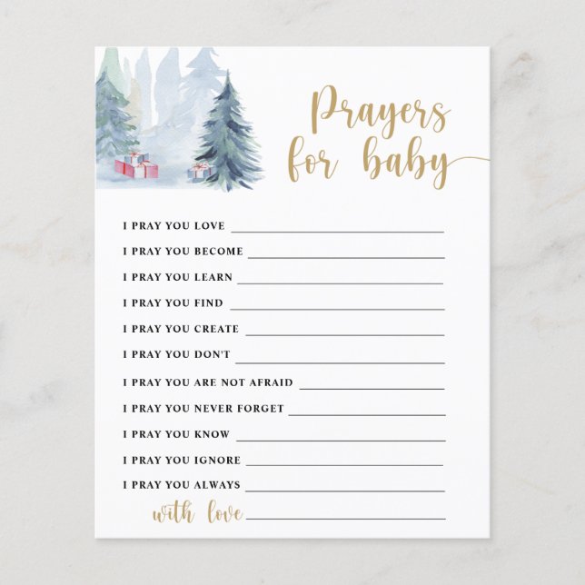 Winterbos - Feestspel | Gebed voor baby (Voorkant)