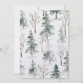 Winterbos | Fotouitnodiging met overlay Kaart (Achterkant)