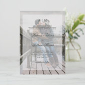 Winterbos | Fotouitnodiging met overlay Kaart (Staand voorkant)