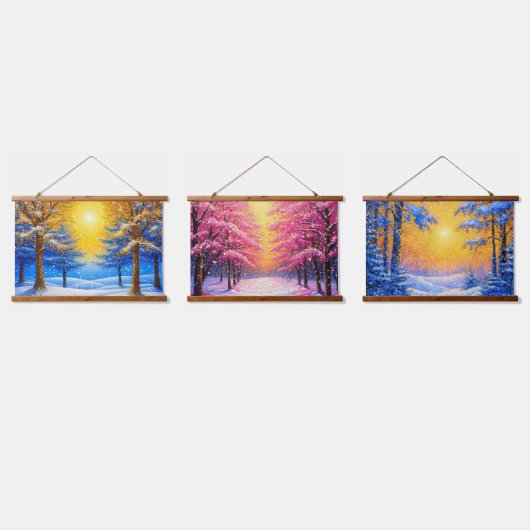 Winterbos Hangend Wandkleed (Driedubbel)