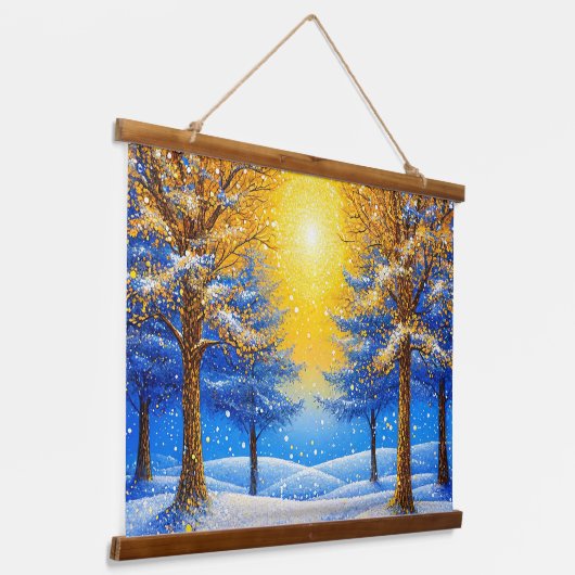 Winterbos Hangend Wandkleed (Gebogen)