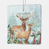 Winterbos, herten, ons nieuwe keramische Ornament (Links)