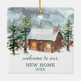 Winterbos, herten, ons nieuwe keramische Ornament