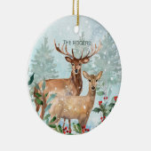 Winterbos, herten, ons nieuwe keramische Ornament (Rechts)