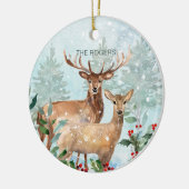 Winterbos, herten, ons nieuwe keramische Ornament (Links)