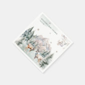 Winterbos Herten Winter Baby shower servetten (Hoek)