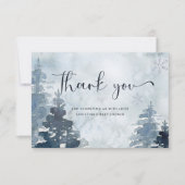 Winterbos Het is koud buiten baby shower Bedankkaart (Voorkant)