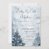 Winterbos Het is koud buiten baby shower Kaart (Voorkant)