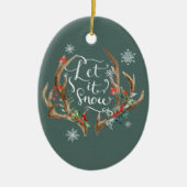 Winterbos, houtkap, geweien Keramisch Ornament (Voorkant)