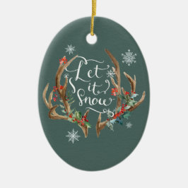 Winterbos, houtkap, geweien Keramisch Ornament