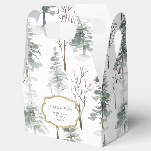Winterbos | Houtland Weddenschap Bedankdoosjes (Geopend)