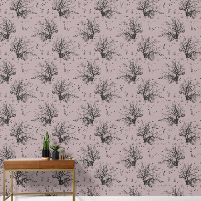 winterbos in de late Herfst Behang (Hal)