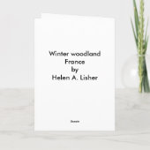 Winterbos in Frankrijk Feestdagen Kaart (Achterkant)