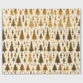 Winterbos in gouden inpakpapier (Vlak)