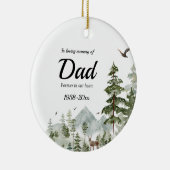 Winterbos in liefdevolle herinnering aan papa Orna Keramisch Ornament (Rechts)