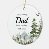 Winterbos in liefdevolle herinnering aan papa Orna Keramisch Ornament (Links)