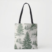 winterbos kerst Canvas tas (Voorkant)