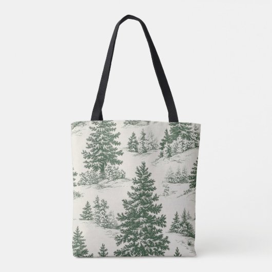 winterbos kerst Canvas tas (Achterkant)