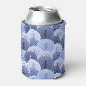 Winterbos, kerstbomen, naadloos ontwerp. blikjeskoeler (Blikje Voorkant)