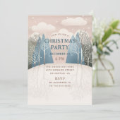 Winterbos landschap. Kerstfeest Kaart (Staand voorkant)