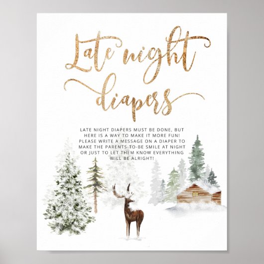 Winterbos Late nachtduikers Poster (Voorkant)