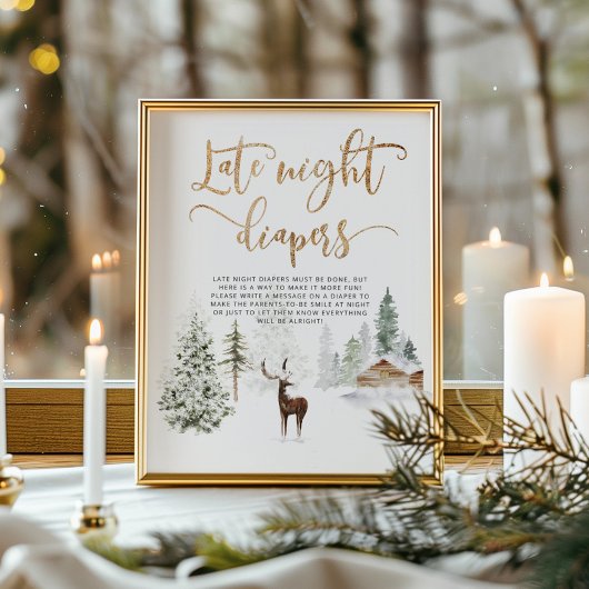 Winterbos Late nachtduikers Poster