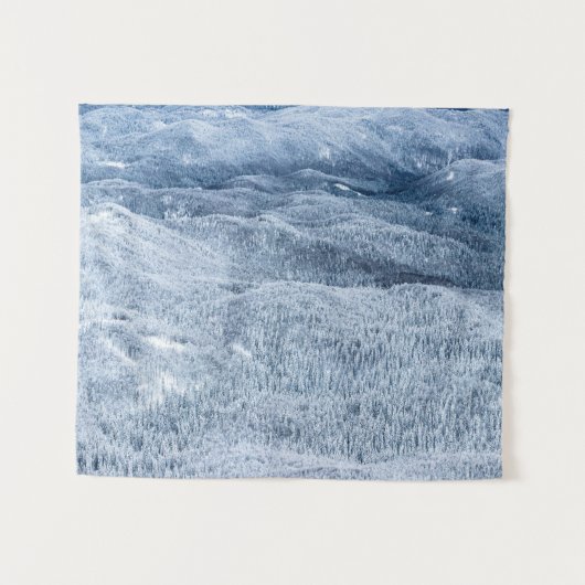 Winterbos met diepe sneeuw wandkleed (Voorkant (horizontaal))