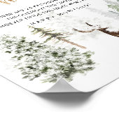 Winterbos met Pacifier-jachtwedstrijd Poster (Hoek)