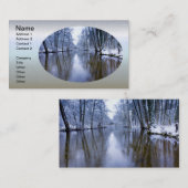 Winterbos met prachtige stream visitekaartje (Voorkant / Achterkant)
