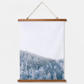 winterbos met sneeuwbedekking hangend wandkleed (Voorkant)